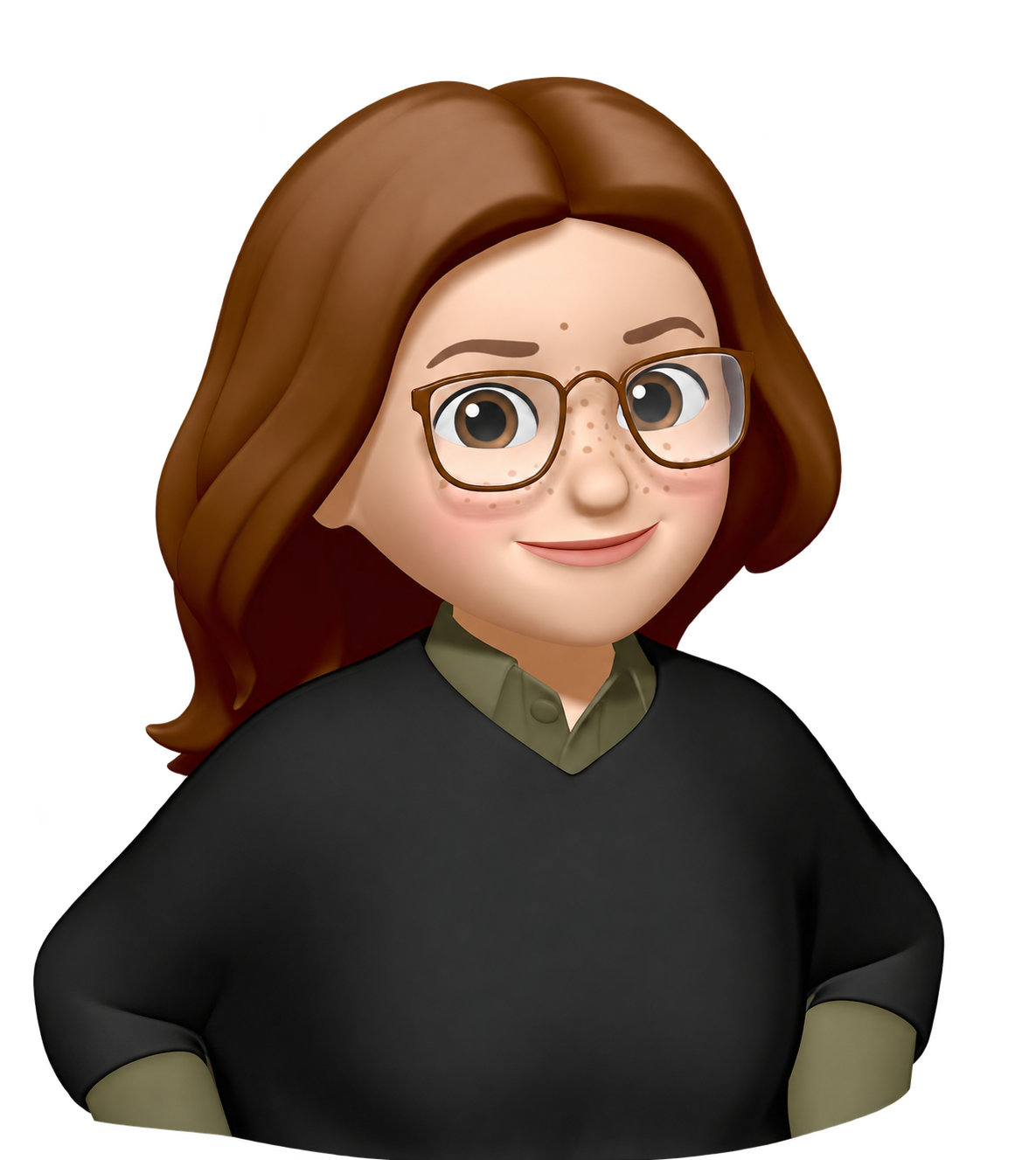 Lais’s avatar with brown hair, glasses, and a smile